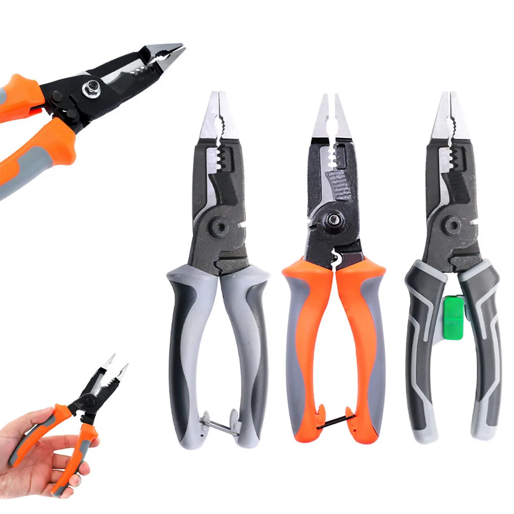 6 In 1 8" Multifunctional Wire Stripper Cable Cutter Electrician Needle Nose Plier Burr Repair Stripping Crimping Hand Tool
6 In 1 8" Multifunctional Wire Stripper Cable Cutter Electrician Needle Nose Plier Burr Repair Stripping Crimping Hand Tool