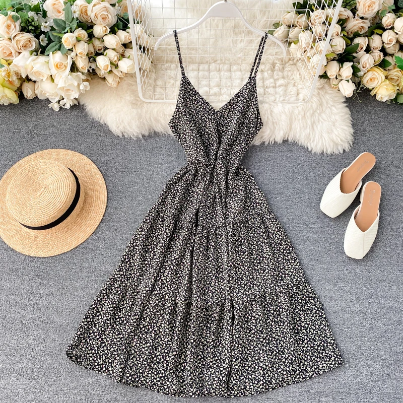 Summer Dress Print Floral Vintage Beach Style Women Dresses V Neck High Waist 2020 Korean Fashion Vestidos Chic
Summer Dress Print Floral Vintage Beach Style Women Dresses V Neck High Waist 2020 Korean Fashion Vestidos Chic