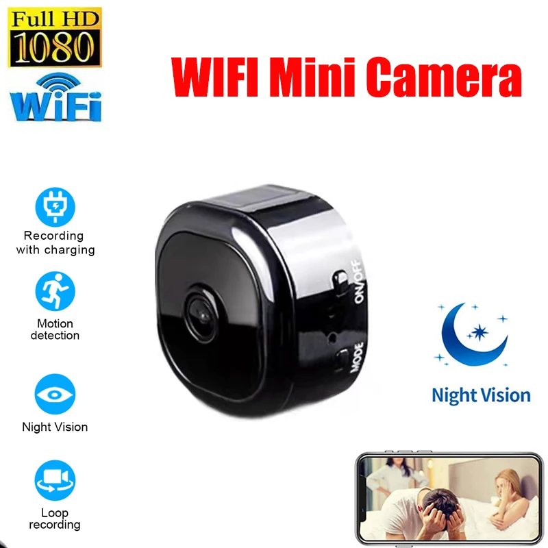 Беспроводная мини-камера Wi-Fi IP HD 1080P DVR 120 ° широкоугольная камера ночного видения