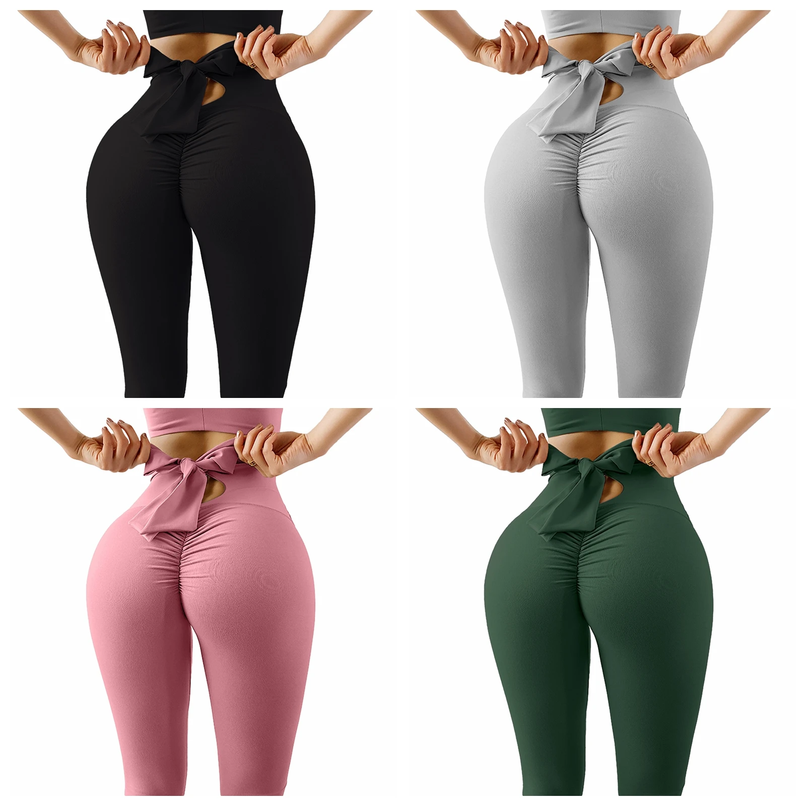 Sexy Female Bow casual Trousers Solid Color Elastic High Waist Pants Yoga Pants for Summer Fall Pink Gray Black Green
Sexy Female Bow casual Trousers Solid Color Elastic High Waist Pants Yoga Pants for Summer Fall Pink Gray Black Green