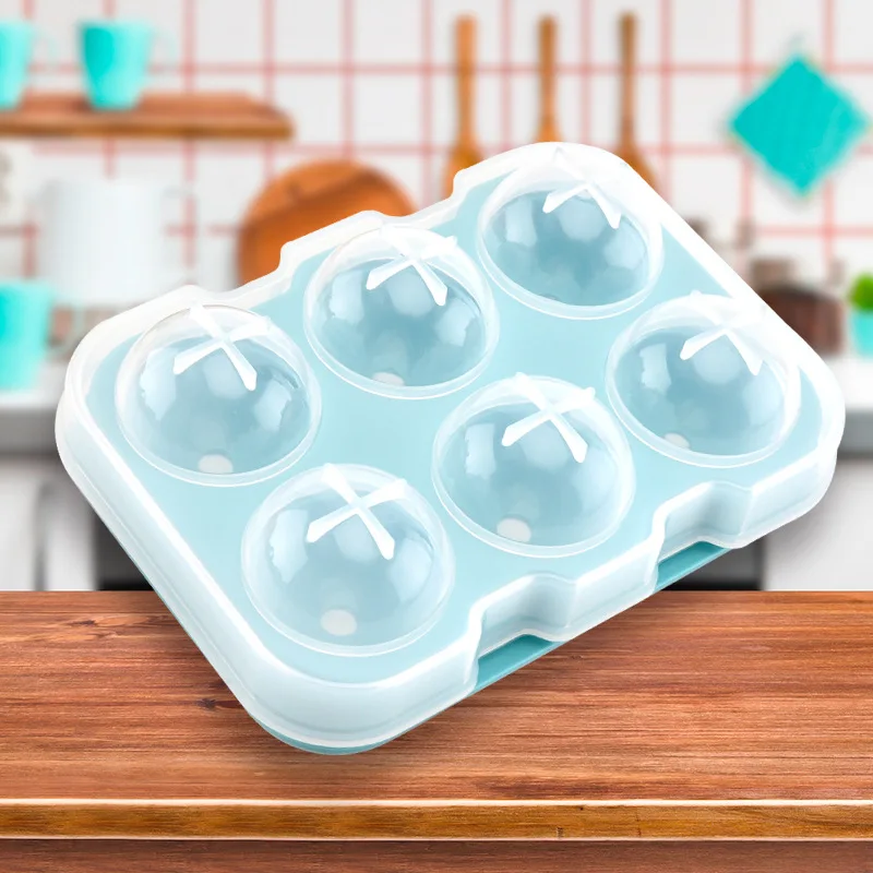 Large Size 6 Cell Ice Ball Mold Silicone Ice Cube Trays Whiskey Ice Ball Maker 6 Silicone Molds Maker For Party Bar 
Large Size 6 Cell Ice Ball Mold Silicone Ice Cube Trays Whiskey Ice Ball Maker 6 Silicone Molds Maker For Party Bar