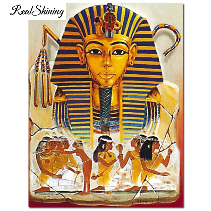 5D DIY Diamond Painting Egypt Pharaoh Embroidery Full round drill Square Cross Stitch Mosaic diamond art Decor FS6857 | Дом и сад
