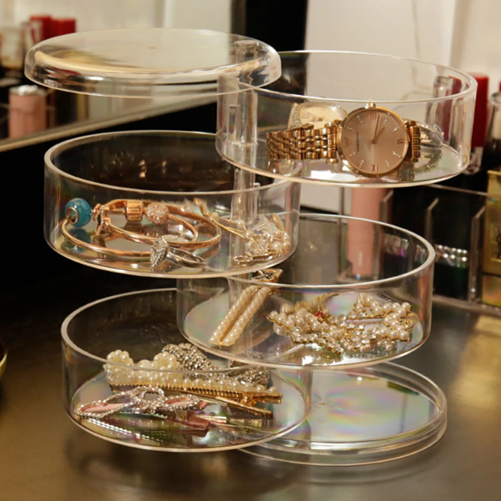 Rotatable Jewelry Organizer Clear Round Cosmetic Organizer Jewelry Storage Box Lipstick Jewelry Case Earring Necklace Ring Box
Rotatable Jewelry Organizer Clear Round Cosmetic Organizer Jewelry Storage Box Lipstick Jewelry Case Earring Necklace Ring Box