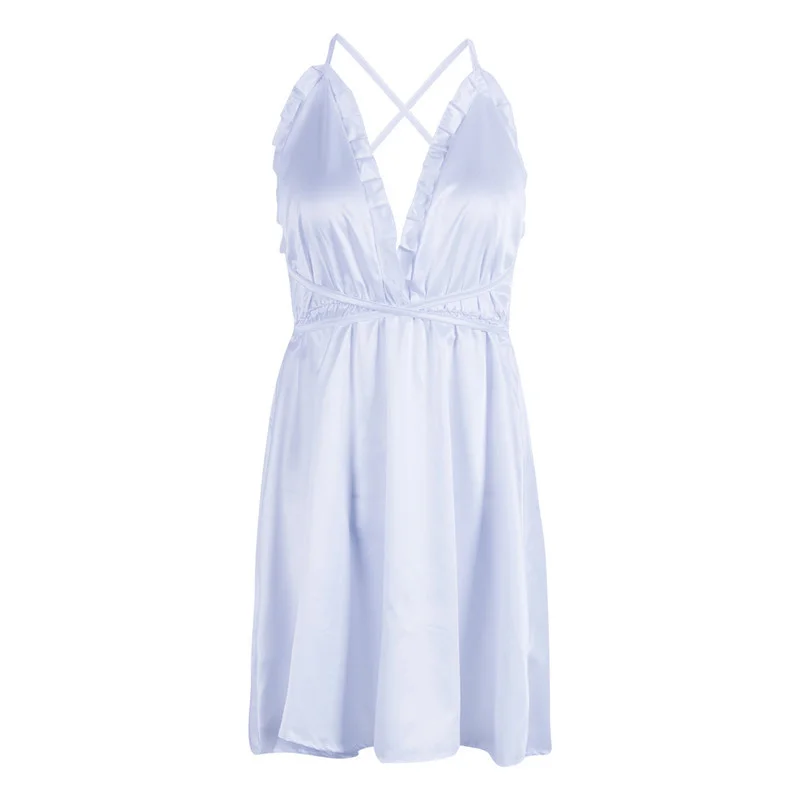 Women'S Intimate Pyjamas Backless Underwear Nightwear Lace Sleepshirts V-Neck Sexy Lingerie Satin Nightdress Backless Nightgowns
Women'S Intimate Pyjamas Backless Underwear Nightwear Lace Sleepshirts V-Neck Sexy Lingerie Satin Nightdress Backless Nightgowns
