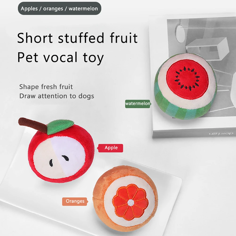 Cute Stuffed Plush Fruits Snacks Toys Squeaky Toys Soft Chew Toys for Cat Dog Puppy Pets Toy Pets Accessories Supplies
Cute Stuffed Plush Fruits Snacks Toys Squeaky Toys Soft Chew Toys for Cat Dog Puppy Pets Toy Pets Accessories Supplies