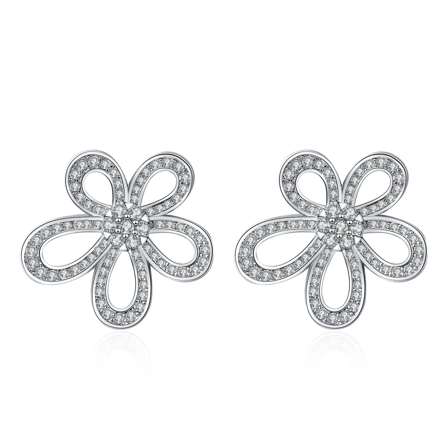 Large flower full diamond earrings plated with Sterling Silver Korean fashion zircon female jewelry women
Large flower full diamond earrings plated with Sterling Silver Korean fashion zircon female jewelry women