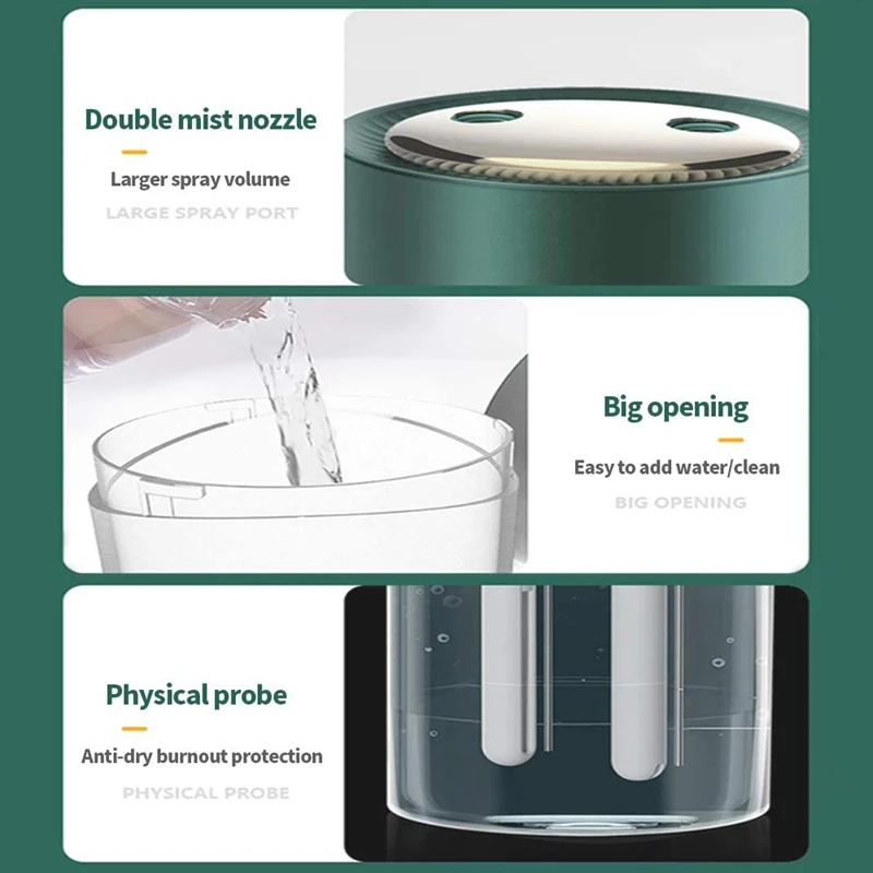 450Ml Double Spray Humidifier Cool Mist Humidifier Portable Wireless Air Humidifier,for Bedroom Room Humidifier
450Ml Double Spray Humidifier Cool Mist Humidifier Portable Wireless Air Humidifier,for Bedroom Room Humidifier