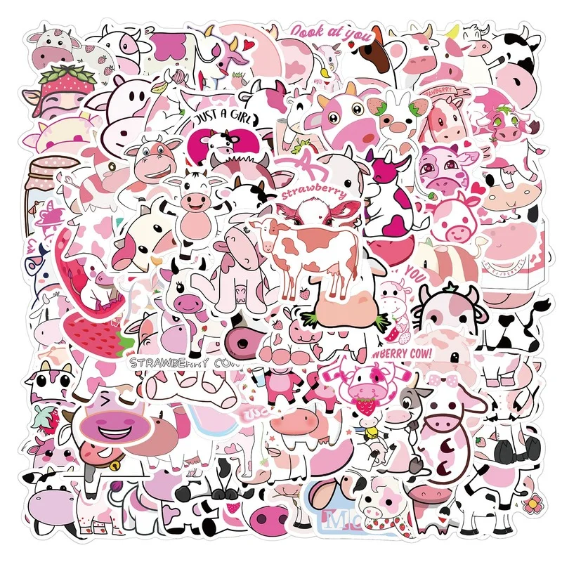 10/50/100 PCS Cute Pink Strawberry Cow Stationery PVC Stickers for Phone Laptop Funny Graffiti Sticker Decals Kid Toy Stickers
10/50/100 PCS Cute Pink Strawberry Cow Stationery PVC Stickers for Phone Laptop Funny Graffiti Sticker Decals Kid Toy Stickers