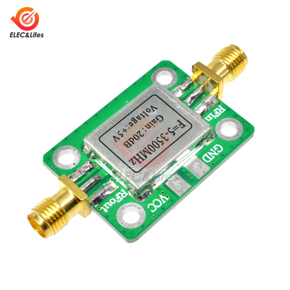 LAN 5-3500MHz 20dB Gain RF Broadband Signal Amplifier Board Module Low Noise AMP RF receiver amplifier with Shielding 3.3-6V
LAN 5-3500MHz 20dB Gain RF Broadband Signal Amplifier Board Module Low Noise AMP RF receiver amplifier with Shielding 3.3-6V