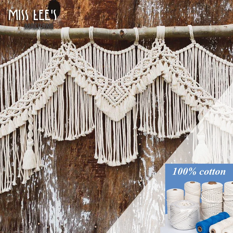 Wholesale 5MM High Quality 100% Cotton Rope Handmade Cords Wall hanging Plant Hanger Macrame Cords
Wholesale 5MM High Quality 100% Cotton Rope Handmade Cords Wall hanging Plant Hanger Macrame Cords