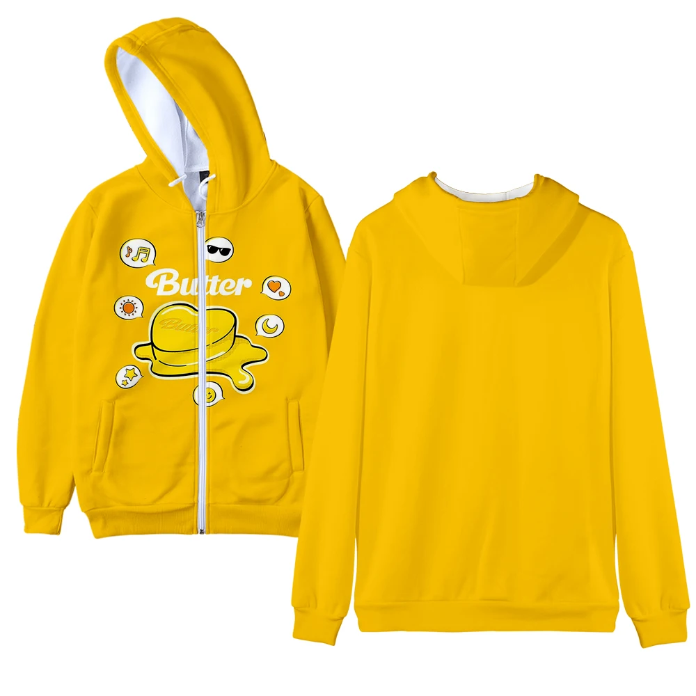 New album Butter Sweatshirts Bangtan Boys Zipper Hoodies Women Men Oversized Sweatshirt Orange Hoodies Boy girl children Jackets
New album Butter Sweatshirts Bangtan Boys Zipper Hoodies Women Men Oversized Sweatshirt Orange Hoodies Boy girl children Jackets