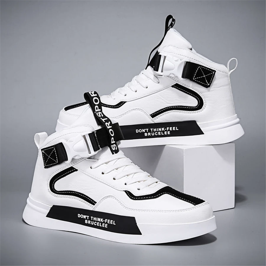 New Men's Flats Skateboarding Shoes Fashion White Casual Shoes Trend High Top Messi Men Comfortable Leather Flats Sneakers
New Men's Flats Skateboarding Shoes Fashion White Casual Shoes Trend High Top Messi Men Comfortable Leather Flats Sneakers