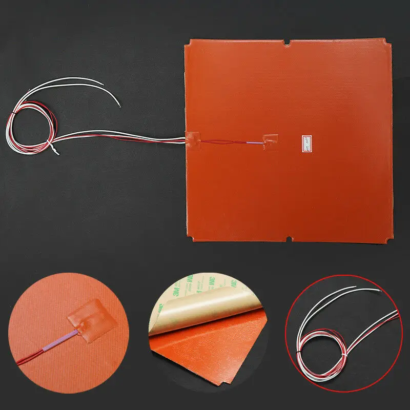 750W Silicone Rubber Heater Bed Heating Pad Waterproof For Tronxy X5S 3D Printer Heat Bed Parts Warming 330*330mm 110V / 220V
750W Silicone Rubber Heater Bed Heating Pad Waterproof For Tronxy X5S 3D Printer Heat Bed Parts Warming 330*330mm 110V / 220V