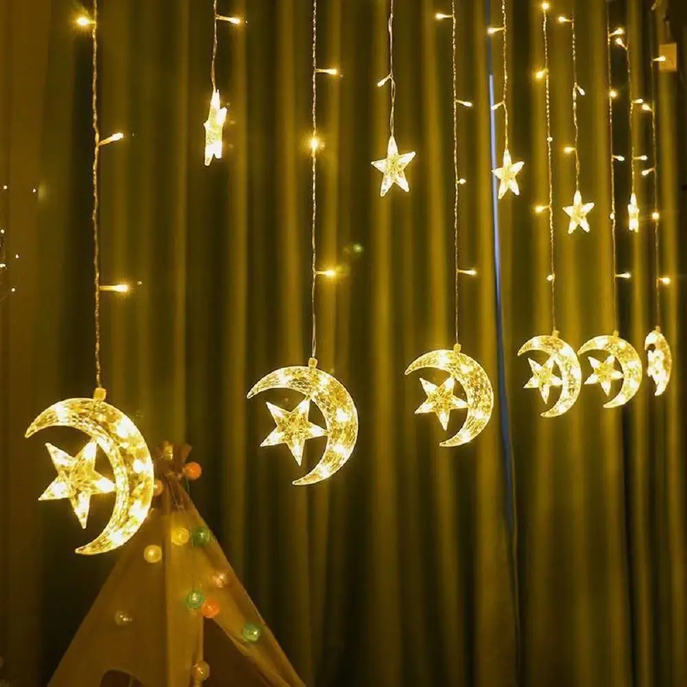 Led Lights Garland Moon Star LED String Fairy EID Mubarak Ramadan Decoration Christmas Holiday Lighting Party Wedding Decorative
Led Lights Garland Moon Star LED String Fairy EID Mubarak Ramadan Decoration Christmas Holiday Lighting Party Wedding Decorative