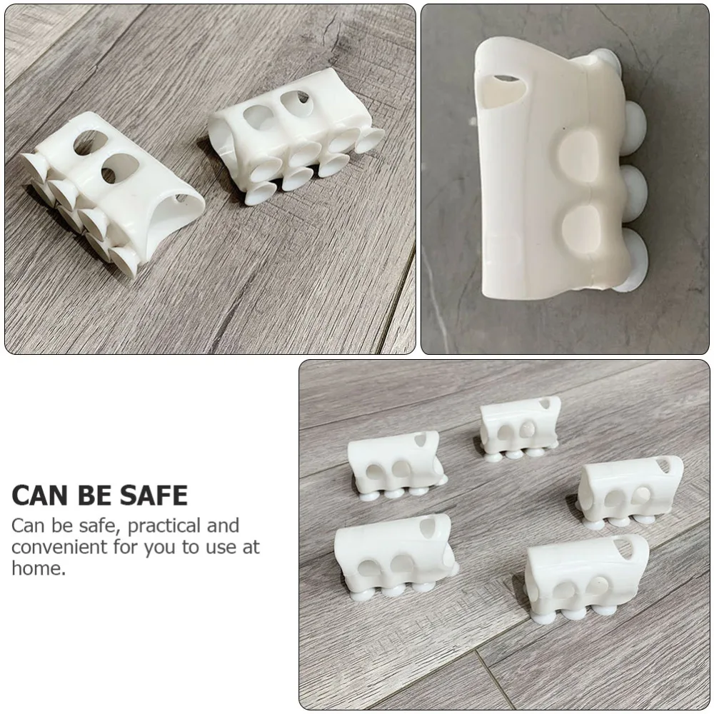 10Pcs Suction-style Shower Nozzle Racks Wall Mounted Shower Brackets (White)
