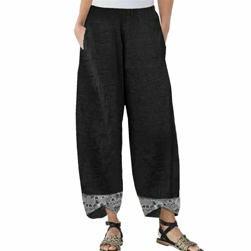 Women Wide Leg Print Elastic Waist Harem Pants Casual Holiday Baggy Trousers New
Women Wide Leg Print Elastic Waist Harem Pants Casual Holiday Baggy Trousers New