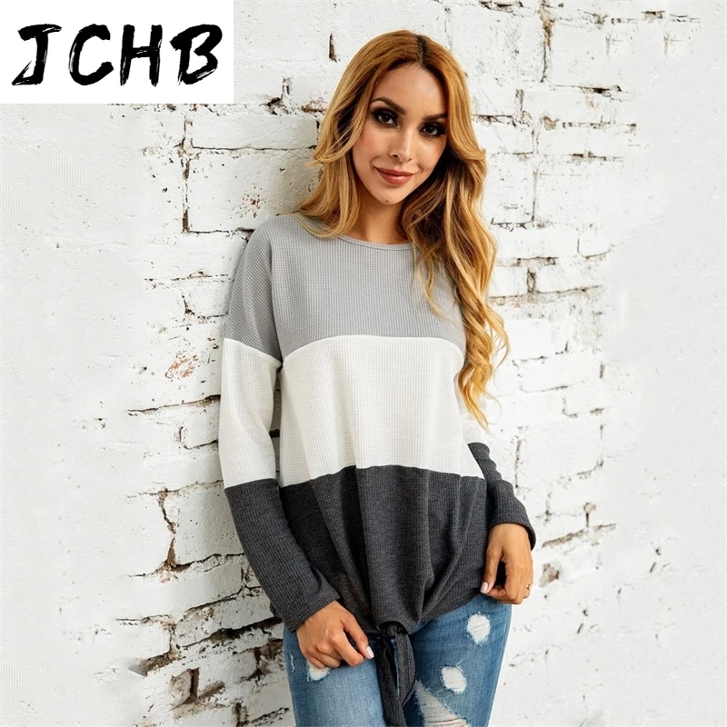 Neck Round Stitching Bow Lace Up Sweater Women Long Sleeve Slim Fit 2021 Autumn Winter New Style Knitted Pullovers Tops Female
Neck Round Stitching Bow Lace Up Sweater Women Long Sleeve Slim Fit 2021 Autumn Winter New Style Knitted Pullovers Tops Female