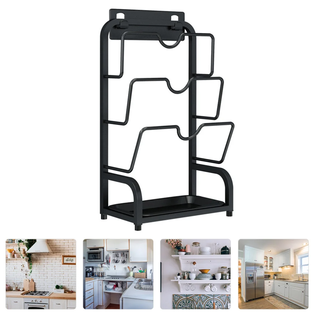 Wall-mounted Pot Lid Organizer Rack Stainless Steel Chopping Board Rack (Black)
Wall-mounted Pot Lid Organizer Rack Stainless Steel Chopping Board Rack (Black)