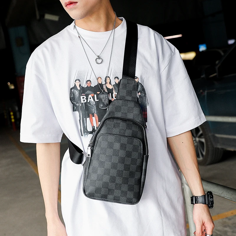 Men leather chest bag fashion grid Breast bag Multi-functional casual messenger bags Outdoor Travel Small shoulder bag
Men leather chest bag fashion grid Breast bag Multi-functional casual messenger bags Outdoor Travel Small shoulder bag