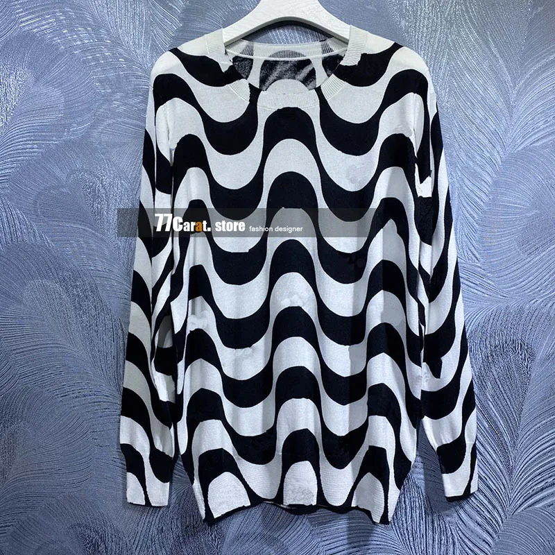 2021 new style fashion women autumn sweater clothes set wave striped jacquard sweaters high quality long sleeve knitted pullover
2021 new style fashion women autumn sweater clothes set wave striped jacquard sweaters high quality long sleeve knitted pullover