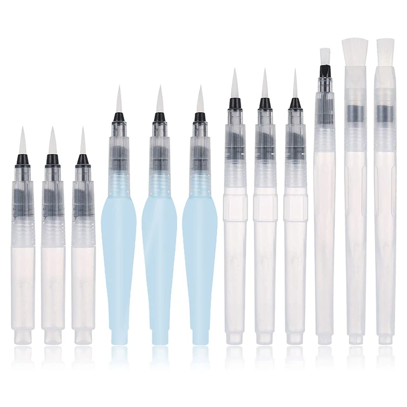 Watercolour Brush Pens Set,12 Pack Water Brush Pens Refillable Aqua Paint Brushes Ink and Water Brush Pens Art Supplies
Watercolour Brush Pens Set,12 Pack Water Brush Pens Refillable Aqua Paint Brushes Ink and Water Brush Pens Art Supplies