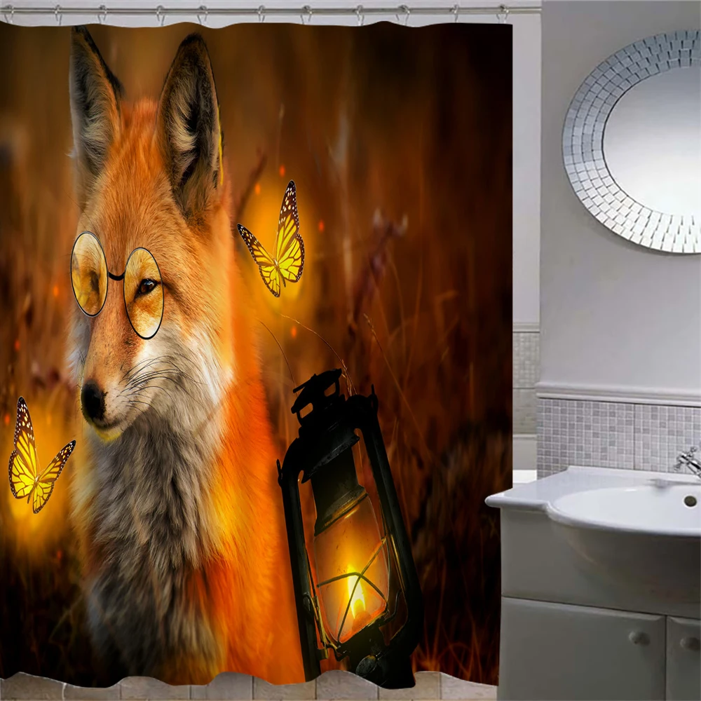 3D Animal Fox Waterproof Shower Curtains Cartoon Animals Bathroom Decoration Shower Curtain 3D Bath Decor
3D Animal Fox Waterproof Shower Curtains Cartoon Animals Bathroom Decoration Shower Curtain 3D Bath Decor