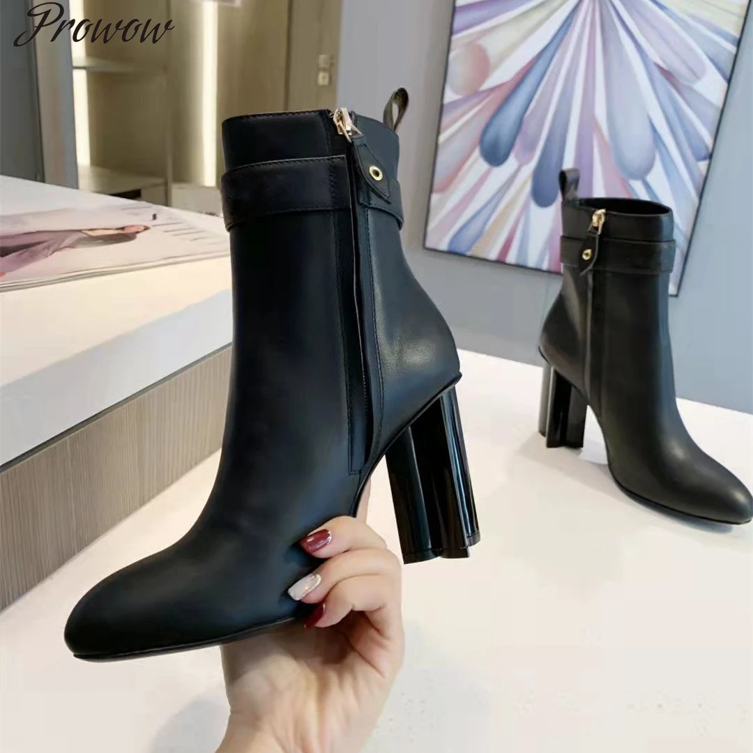 Prowow New Winter Hot Sale Shoes Women Mid Calf Genuine Leather Round Toe Women Boots Super High Heels Zip Solid Boots
Prowow New Winter Hot Sale Shoes Women Mid Calf Genuine Leather Round Toe Women Boots Super High Heels Zip Solid Boots