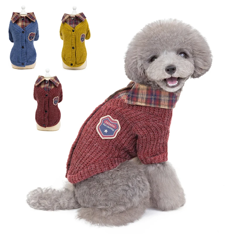 Winter Preppy Style Clothes for Small Dogs Sweater Cardigan Dog Jumper Buttons Closure Puppy Bichon
Winter Preppy Style Clothes for Small Dogs Sweater Cardigan Dog Jumper Buttons Closure Puppy Bichon