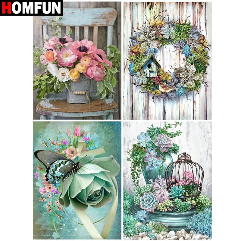 HOMFUN 5D Diamond Pattern Rhinestone Needlework Diy Diamond Painting Cross Stitch "Flower chair succulent" Diamond Embroidery
HOMFUN 5D Diamond Pattern Rhinestone Needlework Diy Diamond Painting Cross Stitch "Flower chair succulent" Diamond Embroidery
