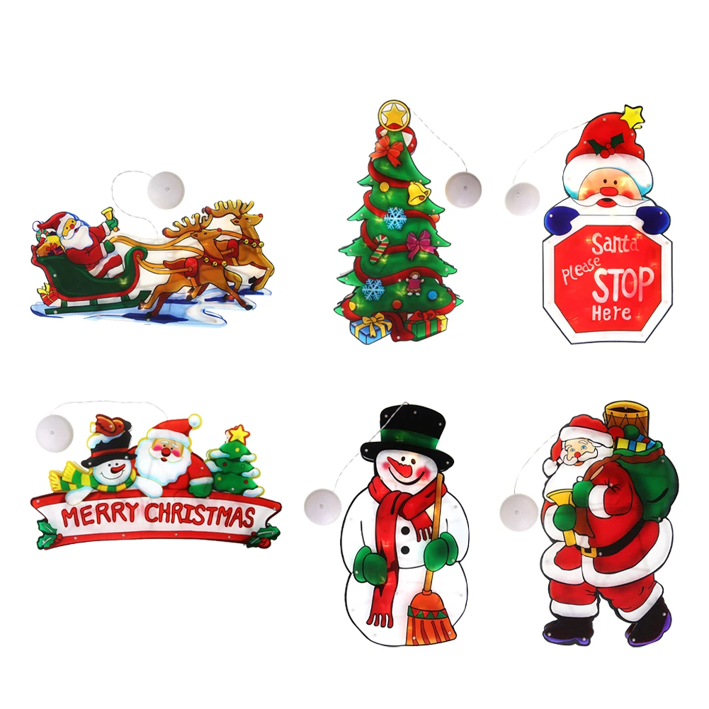 New LED Christmas Window Hanging Lights With Suction Cup Detachable Battery Operated Christmas Ornaments For Holiday Party Decor
New LED Christmas Window Hanging Lights With Suction Cup Detachable Battery Operated Christmas Ornaments For Holiday Party Decor
