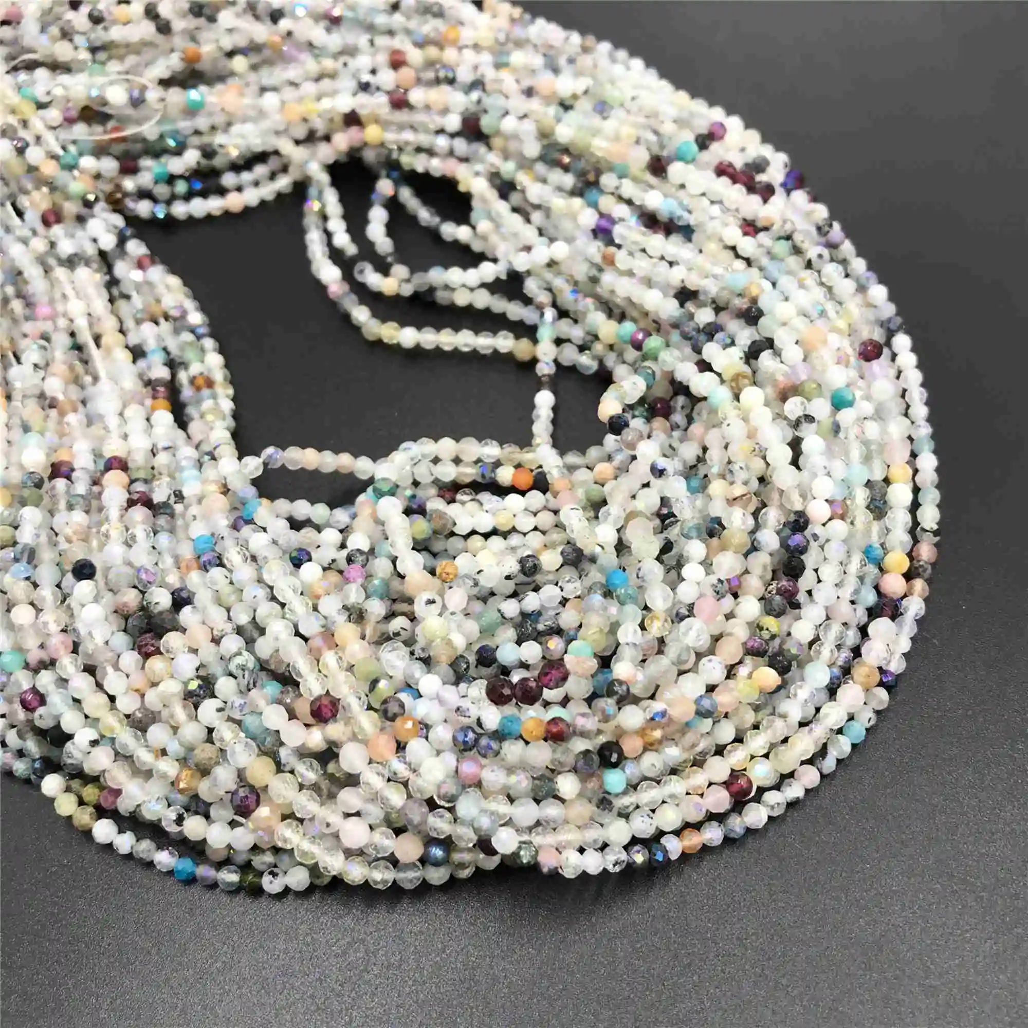 Factory Price Faceted 2mm 3mm Tiny Faced Stone Beads Quartz Crystal Beads For Jewelry Making DIY Bracelet Necklace Ring Earring
Factory Price Faceted 2mm 3mm Tiny Faced Stone Beads Quartz Crystal Beads For Jewelry Making DIY Bracelet Necklace Ring Earring