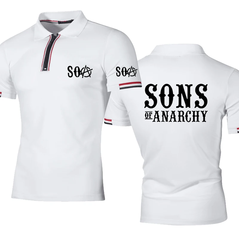 NEW Summer Men's polo shirt SOA Sons of Anarchy the Child SONS Printing Cotton Splicing Hip hop Men's short sleeve tops
NEW Summer Men's polo shirt SOA Sons of Anarchy the Child SONS Printing Cotton Splicing Hip hop Men's short sleeve tops