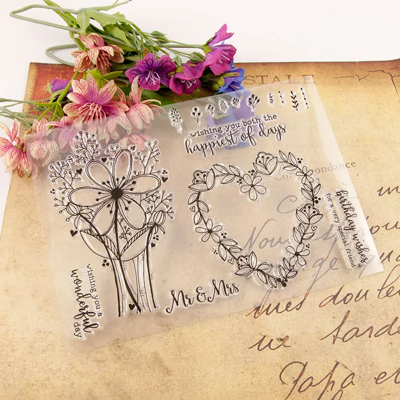 Flower Love Heart Wreath Stamp DIY Rubber Stamps for Scrapbooking Stationery Scrapbooking Standard Stamp
Flower Love Heart Wreath Stamp DIY Rubber Stamps for Scrapbooking Stationery Scrapbooking Standard Stamp