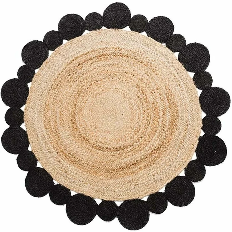 Jute Woven Carpet 100% Natural Style Round Double-sided Carpet Handmade Area Carpet Home Living Room Decoration
Jute Woven Carpet 100% Natural Style Round Double-sided Carpet Handmade Area Carpet Home Living Room Decoration