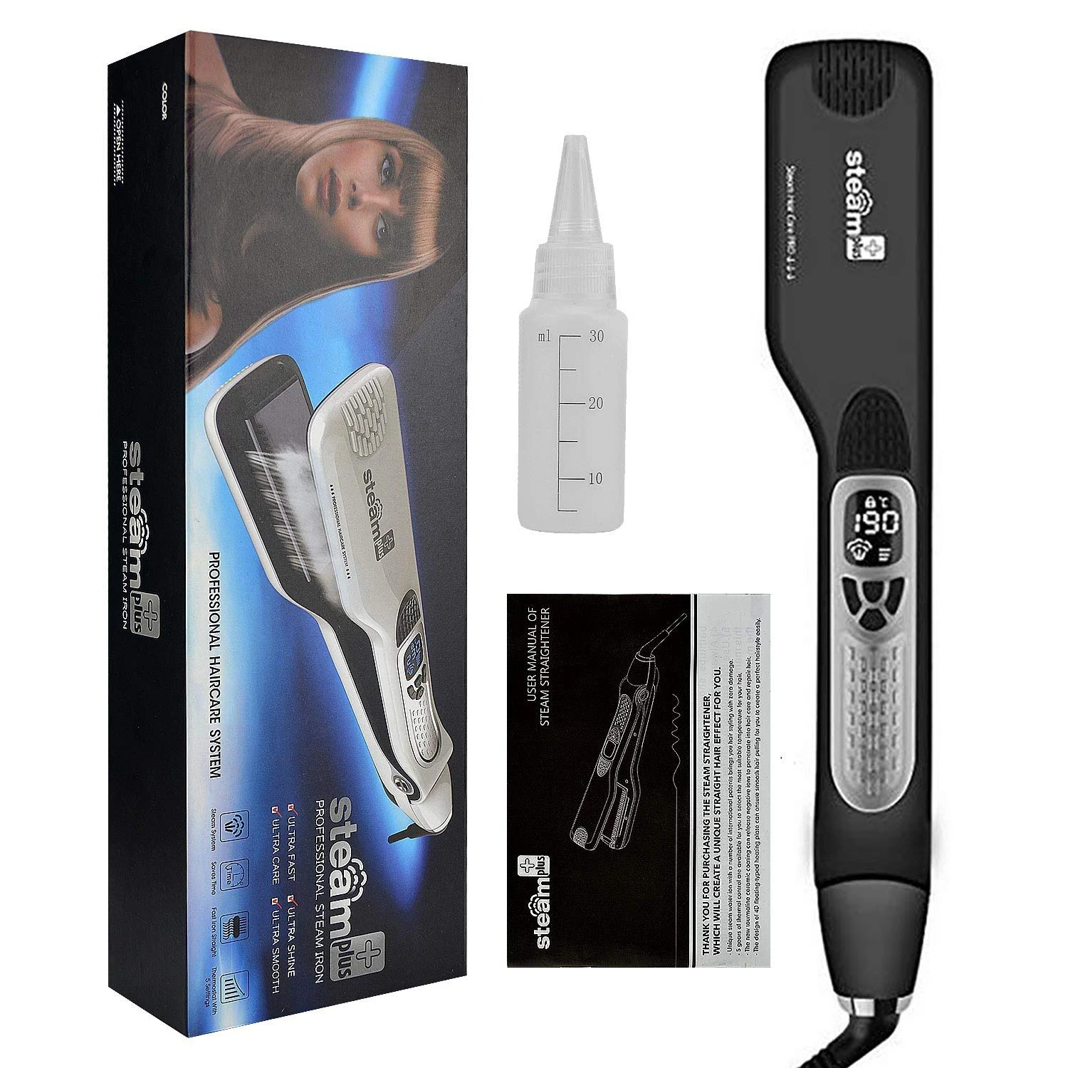 Steam Hair Straightener Titanium Ceramic Flat Iron Negation Lion Hair Straightening Brush Hot Hair Comb With Lcd Display Iron
Steam Hair Straightener Titanium Ceramic Flat Iron Negation Lion Hair Straightening Brush Hot Hair Comb With Lcd Display Iron