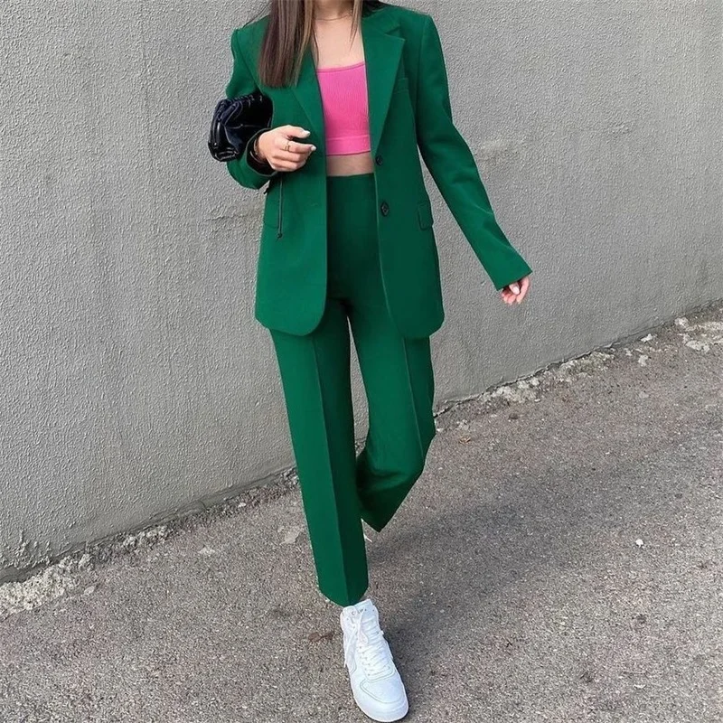 MESTTRAF Women Fashion 2021 Vintage Elegant Green Single Breasted Blazers Pockets Ladies Chic Office Wear
MESTTRAF Women Fashion 2021 Vintage Elegant Green Single Breasted Blazers Pockets Ladies Chic Office Wear
