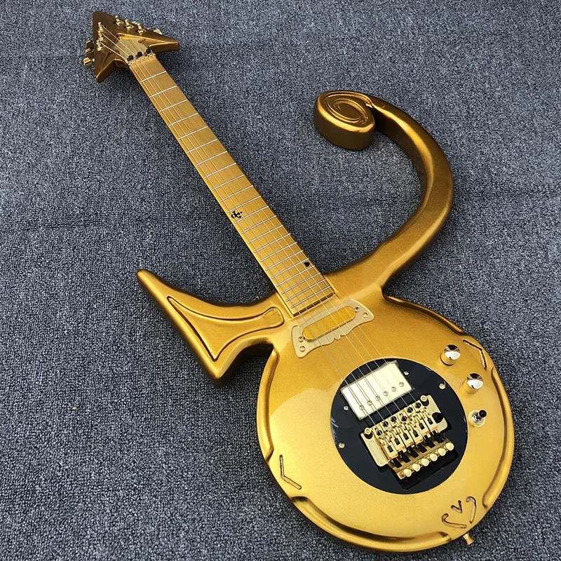 Prince Sword Electric Guitar CNC Made Body 22F Bobble Style Gold Hardware Floyed Rose Bridge Basswood Body Gold Metallic Finish
Prince Sword Electric Guitar CNC Made Body 22F Bobble Style Gold Hardware Floyed Rose Bridge Basswood Body Gold Metallic Finish
