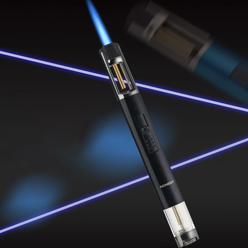 Straight Into The Blue Flame Windproof Moxibustion Lighter Visible Transparent Window Barbecue Cigar Welding Torch Gun Gadgets
Straight Into The Blue Flame Windproof Moxibustion Lighter Visible Transparent Window Barbecue Cigar Welding Torch Gun Gadgets