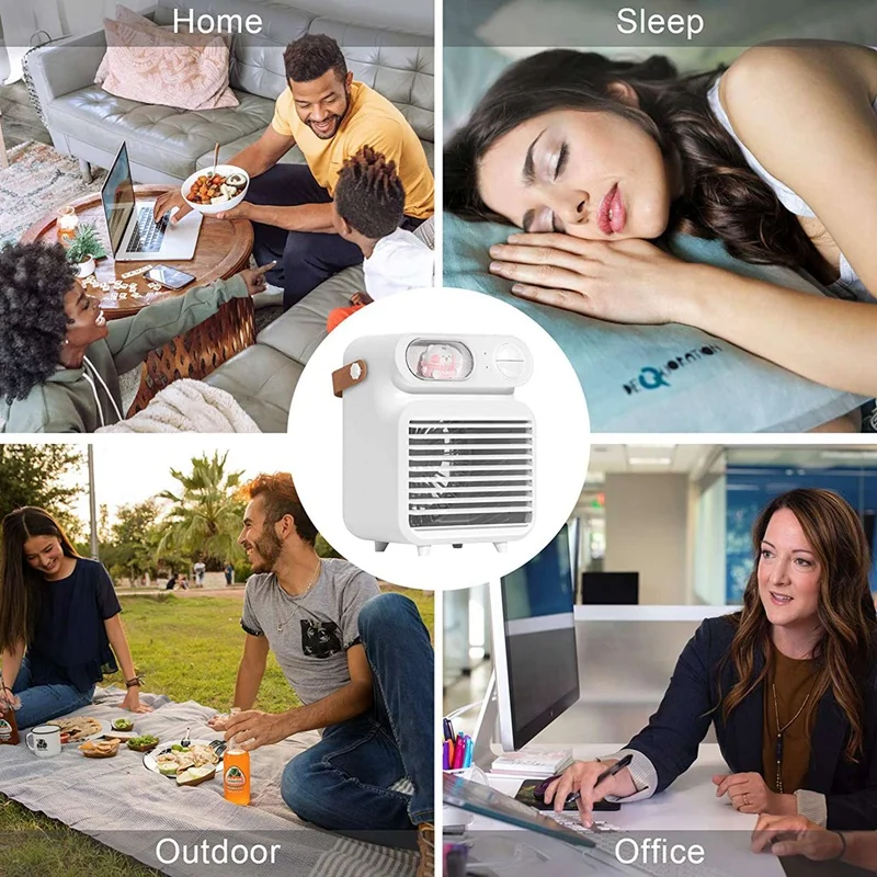 Portable Air Conditioner Fan,3 Wind Speed,3 Colors Mini Personal Desktop Air Cooler Fan with Handle for Home Outdoor
Portable Air Conditioner Fan,3 Wind Speed,3 Colors Mini Personal Desktop Air Cooler Fan with Handle for Home Outdoor