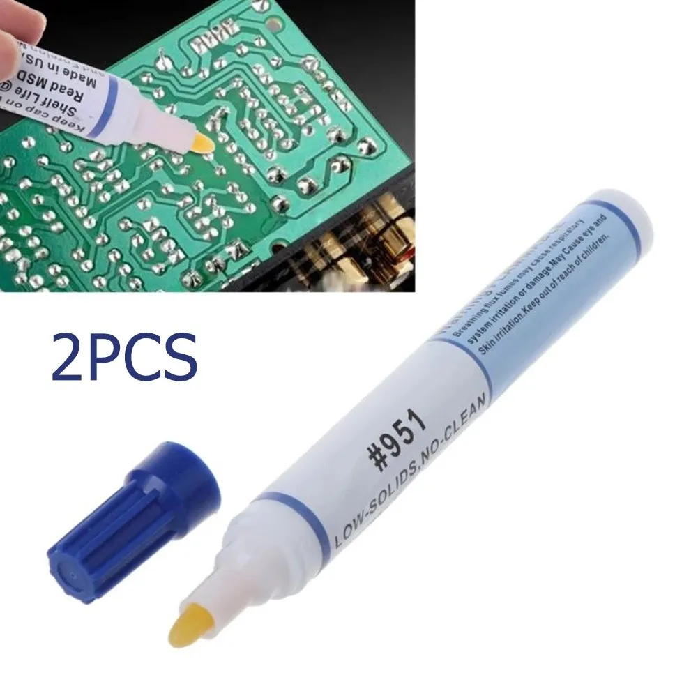 2pcs 10ml 951 Soldering Flux Pen Low-Solid DIY Solder Cleaning-free Welding Pen For SMT SMD And Through Hole Solder Joints
2pcs 10ml 951 Soldering Flux Pen Low-Solid DIY Solder Cleaning-free Welding Pen For SMT SMD And Through Hole Solder Joints