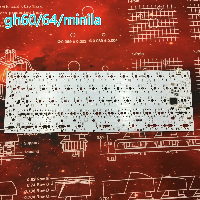 Клавиатура GH60 PCB 60% механическая клавиатура на заказ с поддержкой клавиш со