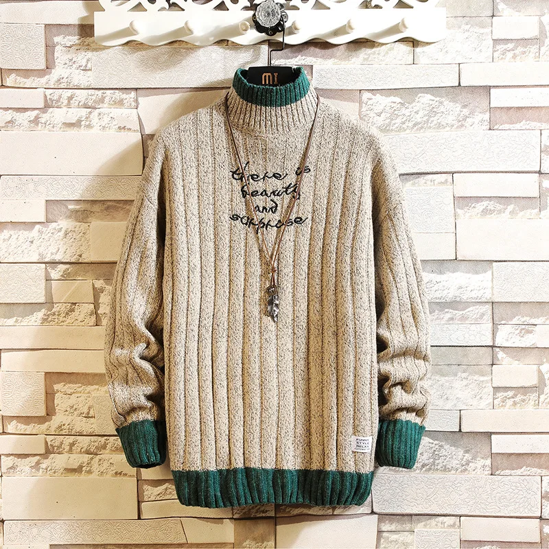 Dropshipping Winter Men's Japanese Knitted Semi High Neck Sweater Male New Warm Casual Wear Pullover Sweater Tricolor 
Dropshipping Winter Men's Japanese Knitted Semi High Neck Sweater Male New Warm Casual Wear Pullover Sweater Tricolor