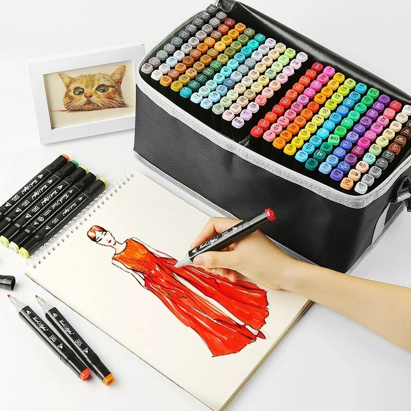 Markers Set 12/24/30/40/60 Color Markers Sketch Set Alcohol Based For Manga Design Double Head Brush Pen For School Art Supplies
Markers Set 12/24/30/40/60 Color Markers Sketch Set Alcohol Based For Manga Design Double Head Brush Pen For School Art Supplies