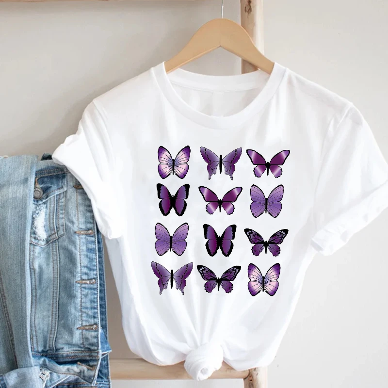 ZOGANKIN Beautiful Butterfly Printed Women T-shirt Summer New Fashion Short Sleeve Female Tshirts Girls Casual White Tops Tee
ZOGANKIN Beautiful Butterfly Printed Women T-shirt Summer New Fashion Short Sleeve Female Tshirts Girls Casual White Tops Tee