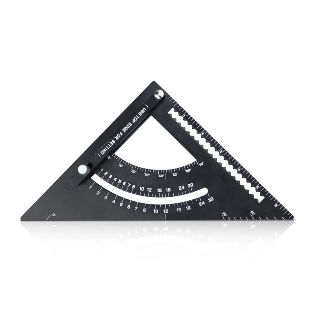 90 Degree Triangle Rule Aluminum Alloy Thickening Ruler Roofing Quick Speed Square Triangle Adjustable Arm Measurement Tool
90 Degree Triangle Rule Aluminum Alloy Thickening Ruler Roofing Quick Speed Square Triangle Adjustable Arm Measurement Tool