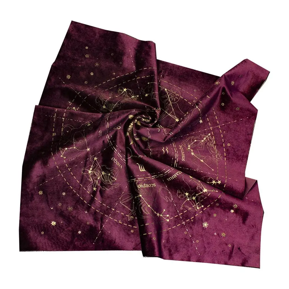 12 созвездий Таро карта скатерть бархатная гадания алтарь ткань настольная игра удача Астрология Оракл карта прокладка 60x60 см Новинка 
12 созвездий Таро карта скатерть бархатная гадания алтарь ткань настольная игра удача Астрология Оракл карта прокладка 60x60 см Новинка