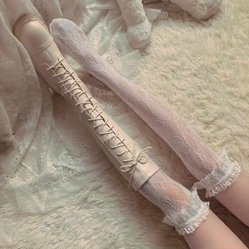Lolita Long Tube White Lace Mesh Female Over-knee High-tube Thigh Middle-tube Calf Socks Thin Section Student Jk Black and White
Lolita Long Tube White Lace Mesh Female Over-knee High-tube Thigh Middle-tube Calf Socks Thin Section Student Jk Black and White