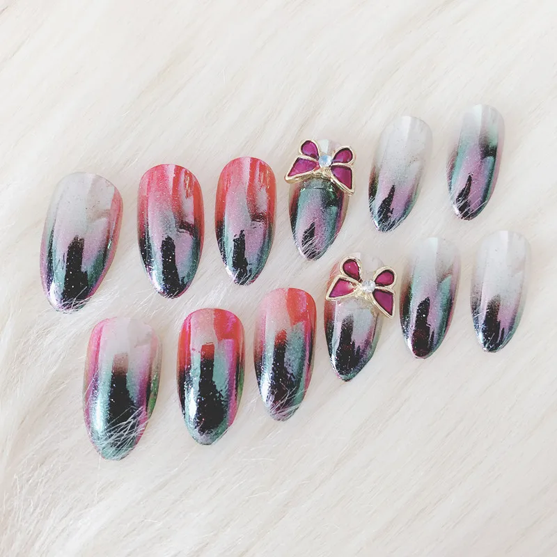 24pcs Popular Ladies DIY Flame Fake Nails Butterfly Aurora Cool Girl Long Style Art Tips Decorative false nail tips with glue
24pcs Popular Ladies DIY Flame Fake Nails Butterfly Aurora Cool Girl Long Style Art Tips Decorative false nail tips with glue