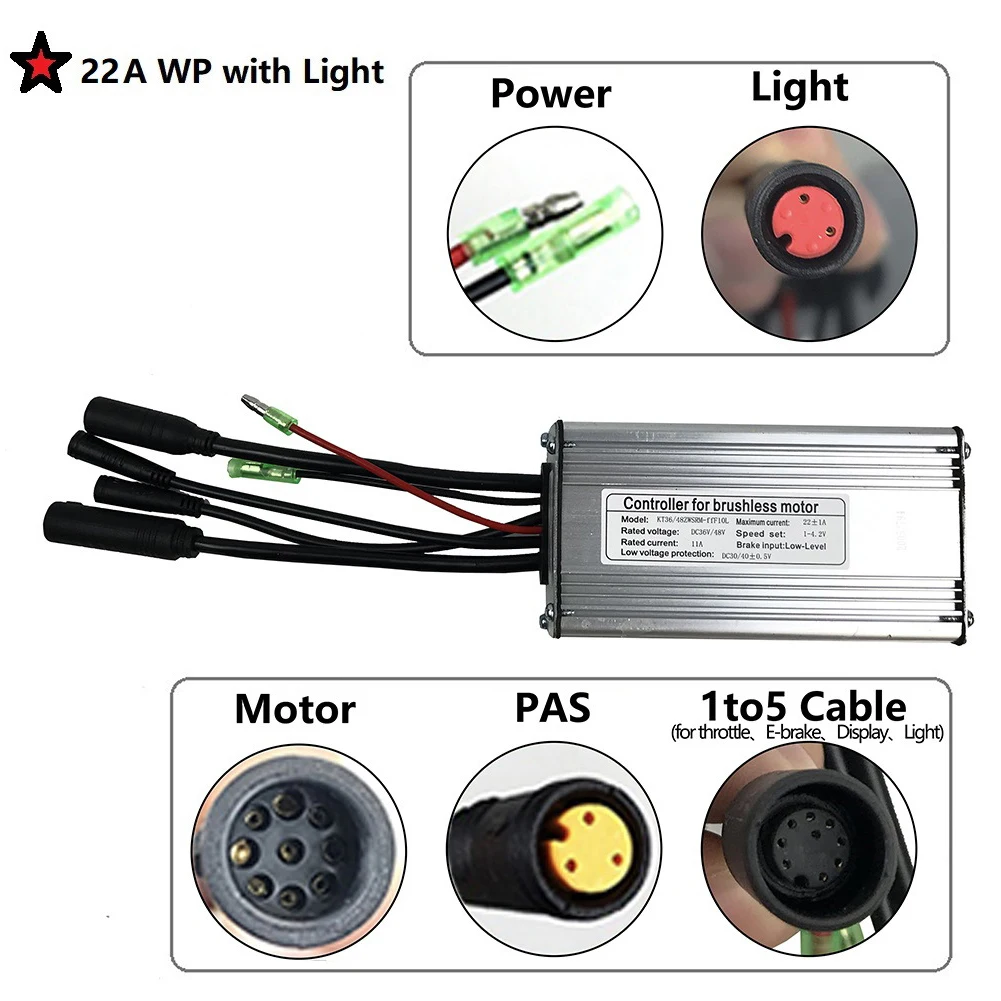 Ebike Controller 36V 48V 500W Ebike KT LCD Display Controller Full Waterproof Head with Light Line KT Electric Bike Accessories
Ebike Controller 36V 48V 500W Ebike KT LCD Display Controller Full Waterproof Head with Light Line KT Electric Bike Accessories