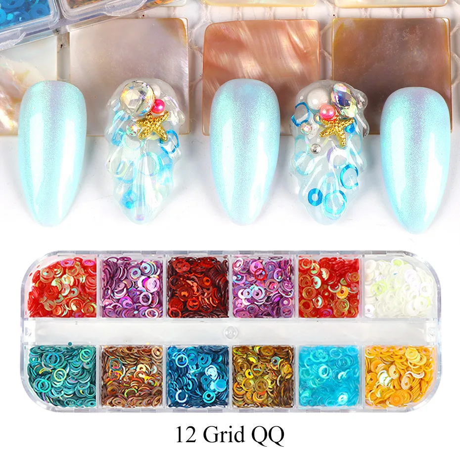 12 Grids Holographic Glitter Nail Art Decorations Mirror Sequin Fire Circle Butterfly Charms Flakes Nails DIY UV Gel Accessories
12 Grids Holographic Glitter Nail Art Decorations Mirror Sequin Fire Circle Butterfly Charms Flakes Nails DIY UV Gel Accessories